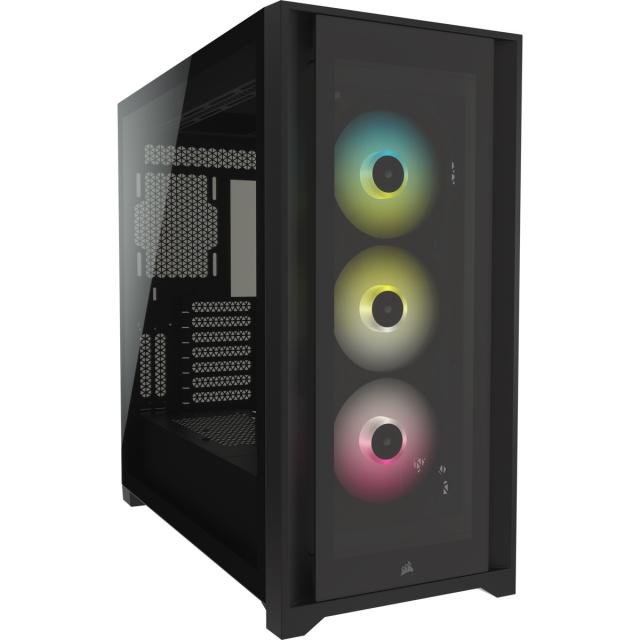 Case Corsair iCUE 5000X RGB Mid Tower, Tempered Glass, Black