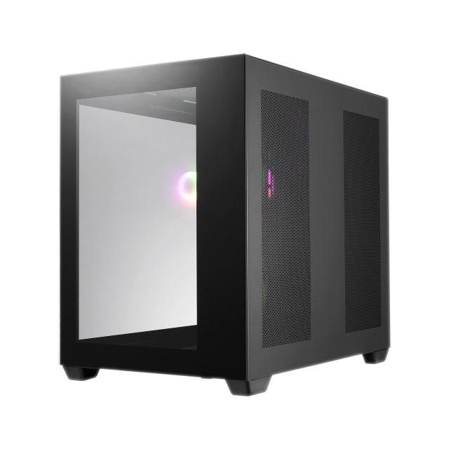 Case FSP CMT380 Black ARGB TG, ATX Mid Tower, Black 