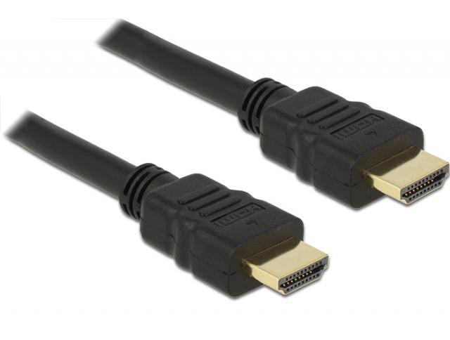 Кабел Delock High Speed, HDMI мъжко - HDMI A мъжко, 4K, 0.25 m, Ethernet 