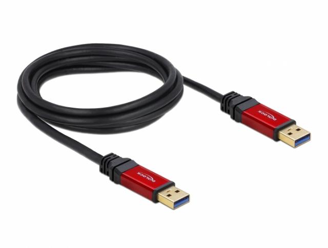 Delock Cable USB 3.0 Type-A male > USB 3.0 Type-A male 2 m Premium 