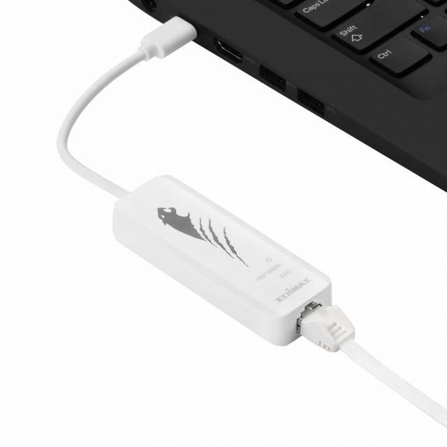 Мрежова карта EDIMAX EU-4307, USB-C, 2.5 Gigabit Ethernet, Бял 