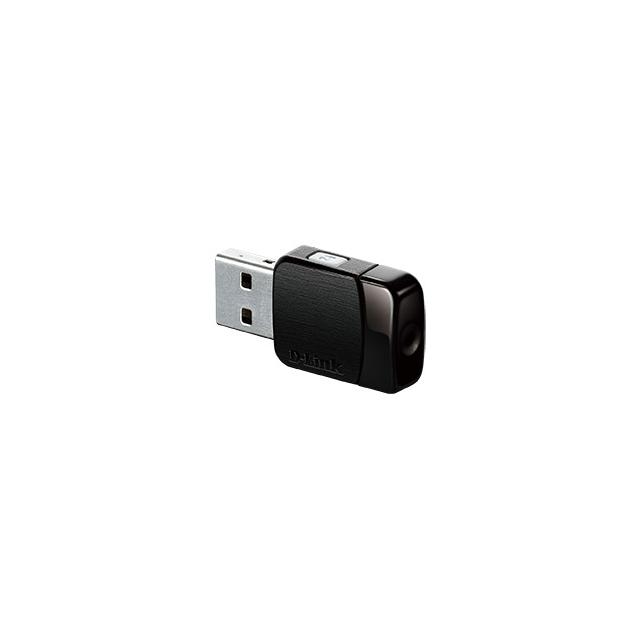Безжичен адаптер D-Link DWA-171, Dual band, AC600 MU-MIMO, 2.4GHz, USB 2.0, Черен