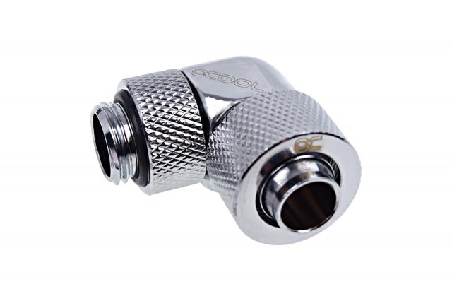 Alphacool Eiszapfen 13/10mm compression fitting 90° rotatable G1/4 - chrome 