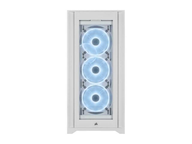 Case Corsair iCUE 5000X RGB QL Edition Mid Tower, Tempered Glass, White 
