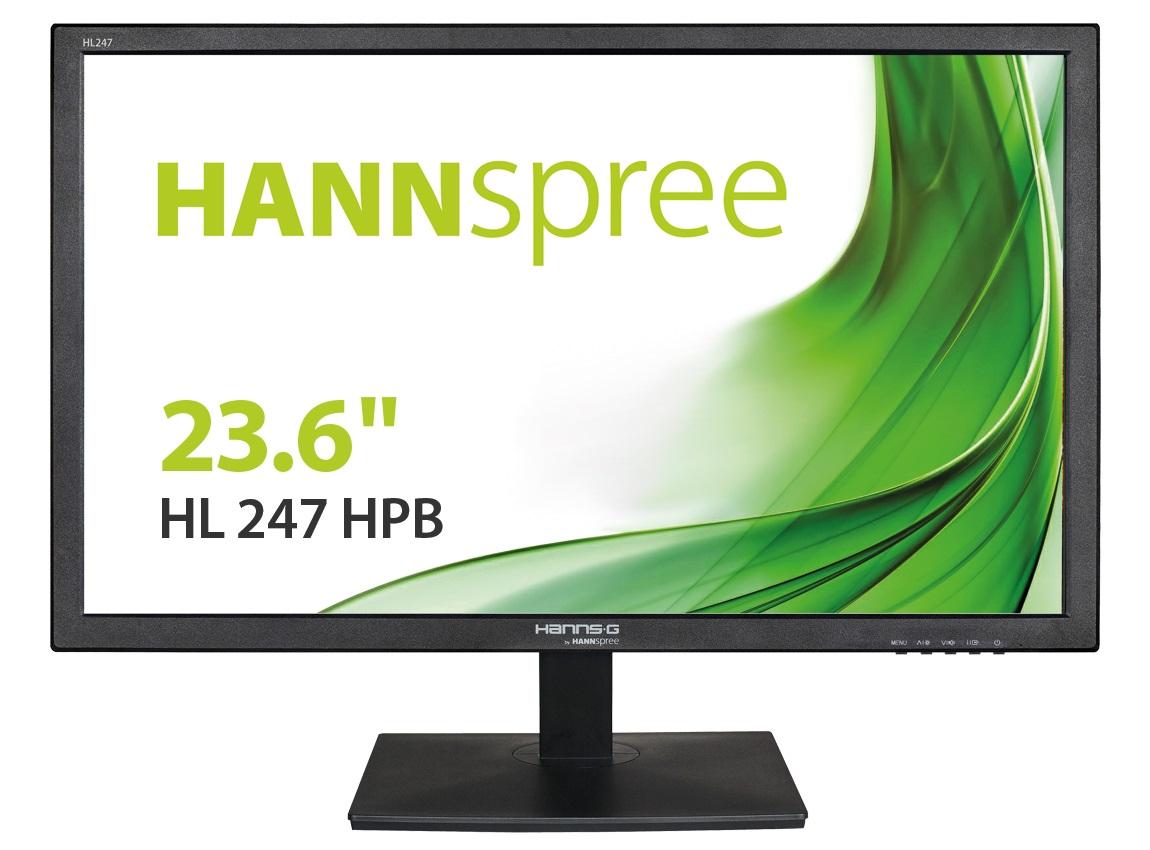 Монитор HANNSPREE HL247HPB, TFT, 23.6 inch, Full HD, D-Sub, HDMI, DVI-D, Черен