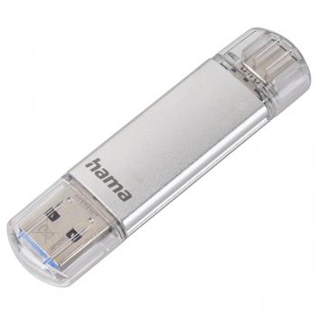USB памет HAMA Тип USB-C/USB-A 3.0 Laeta, 32GB, 40 MB/s, silver