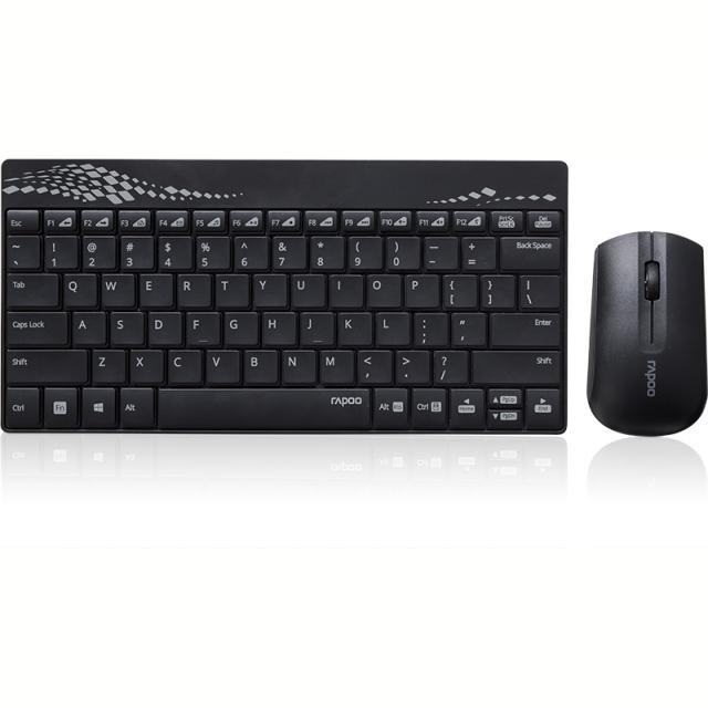 Безжичен комплект: клавиатура и мишка RAPOO 8000, Черен