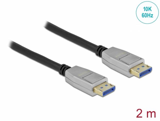 Delock Cable DisplayPort 2.0 male > DisplayPort male 10K 2 m 