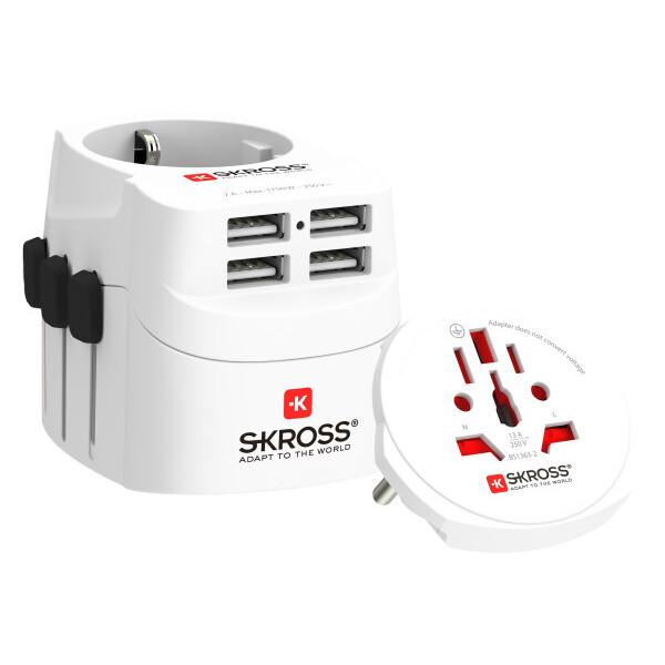 World Adapter SKROSS PRO Light 4 x USB-A, 1.302471 