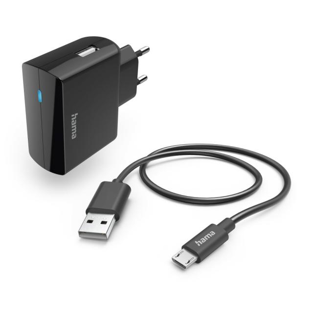 Зарядно у-во с кабел micro USB/220V, 2.4A, 201622 