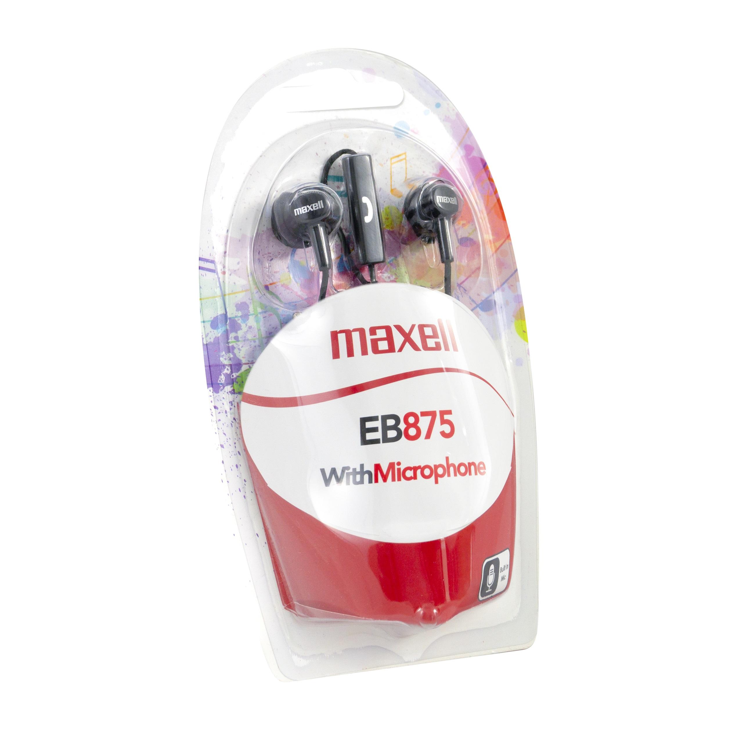 Слушалки с микрофон MAXELL EB-875 Ear BUDS тапи черни