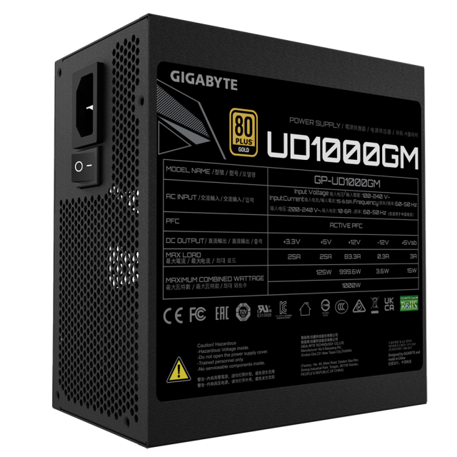 Захранващ блок Gigabyte UD1000GM, 1000W 