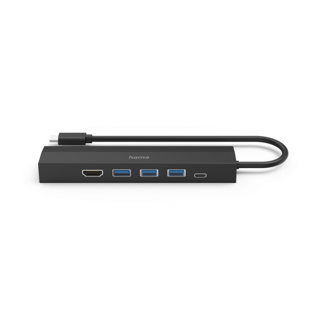 USB-C хъб HAMA, мултипорт, 6 порта, 3 x USB-A, USB-C, HDMI, LAN/Ethernet 