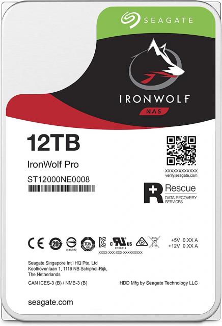 Хард диск SEAGATE IronWolf Pro, 12TB, 256MB, 7200 rpm, SATA 6.0Gb/s, ST12000NE0008 