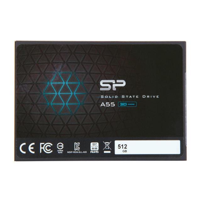 SSD SILICON POWER A55, 2.5", 512 GB, SATA3 3D NAND flash