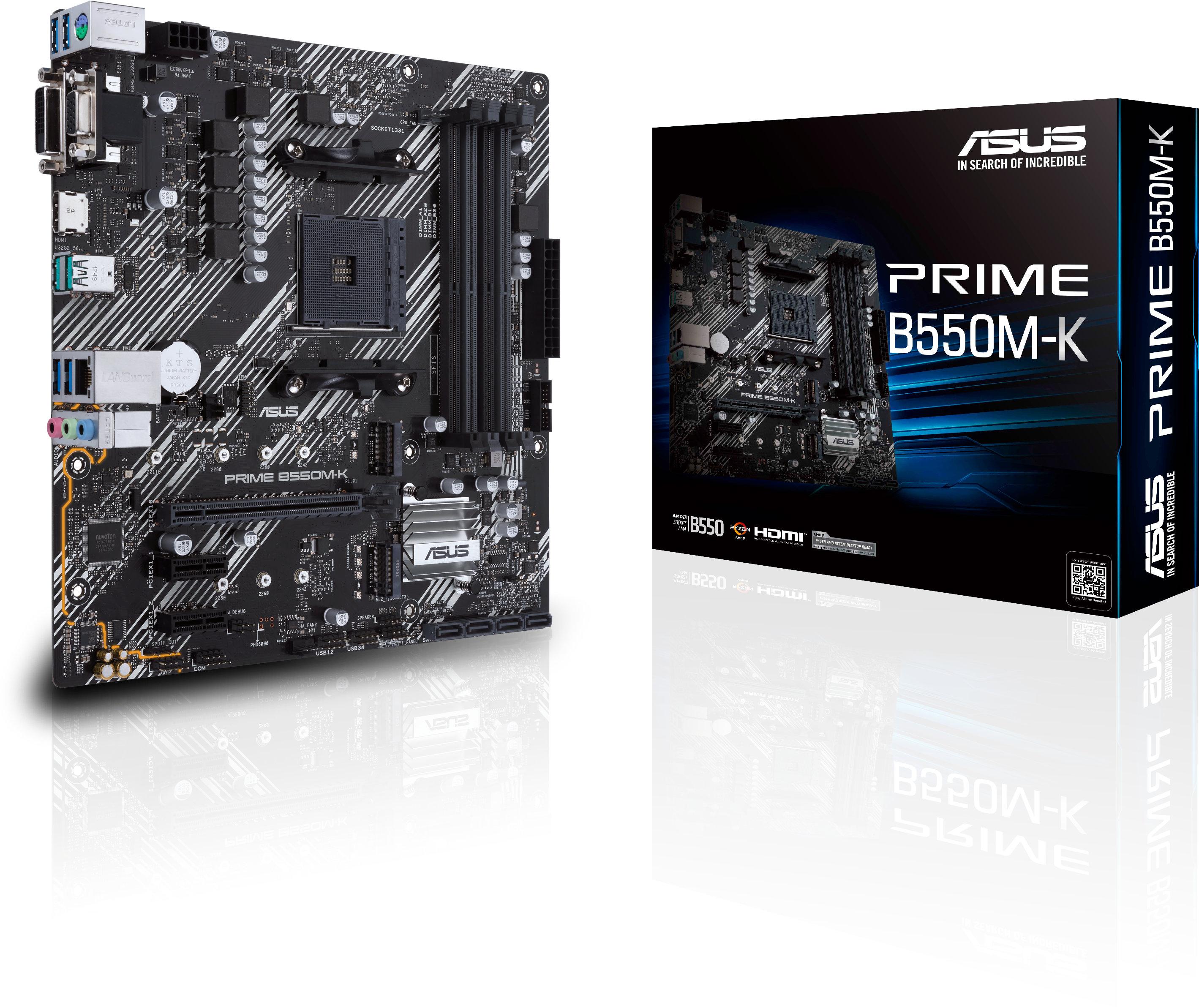 Дънна платка ASUS Prime B550M-K, socket AM4
