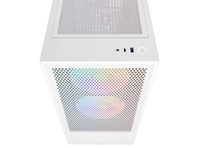 Case NZXT H5 Flow RGB Matte White, Mid-Tower 