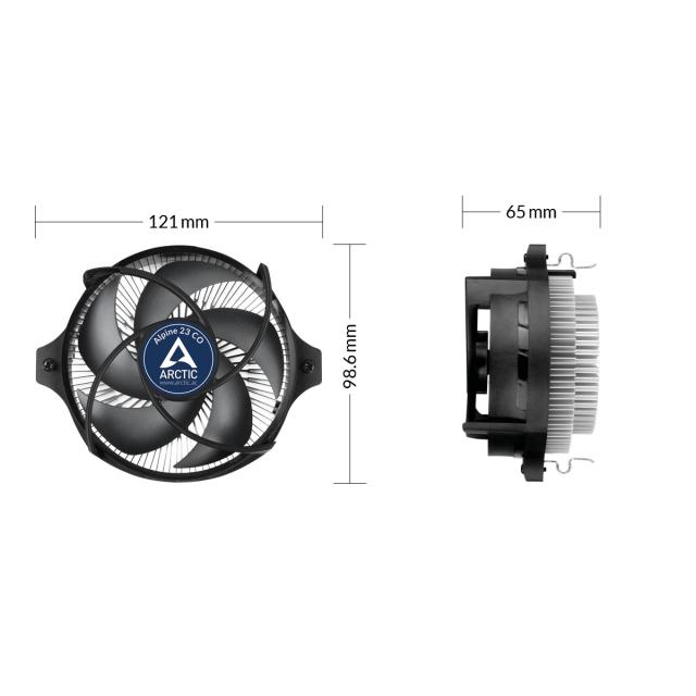 Compact Intel CPU-Cooler Arctic Alpine 23 CO, AM4 