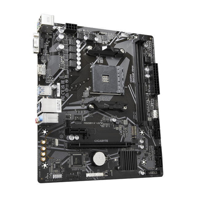 Дънна платка GIGABYTE A520M K V2, Socket AM4 