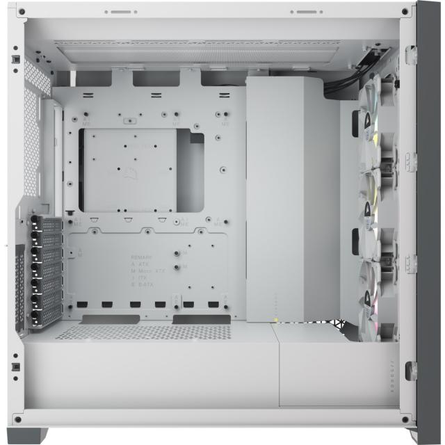Case Corsair iCUE 5000X RGB Mid Tower, Tempered Glass, White 