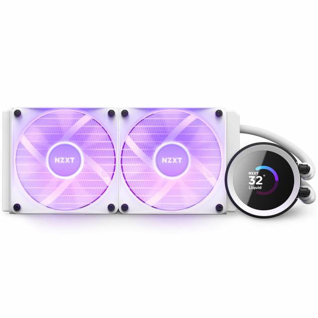 AIO Liquid Cooler NZXT Kraken 240 RGB White, LCD Display 