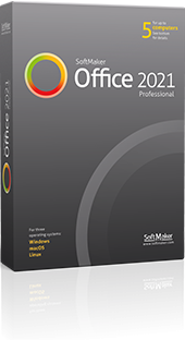 Софтуерен офис пакет SoftMaker Office Proffessional 2021 for Windows- електронен лиценз за 5 бр. потребителя