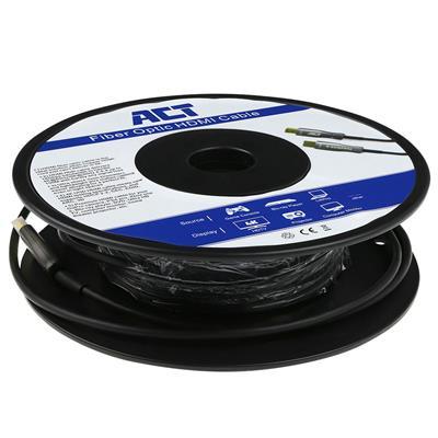 Оптичен хибриден кабел ACT AK4031, DisplayPort 1.4 мъжко - DisplayPort 1.4 мъжко, 15 м, Черен