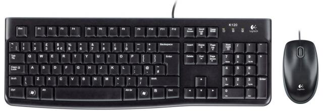 Kомплект клавиатура с мишка Logitech MK120, Черна 