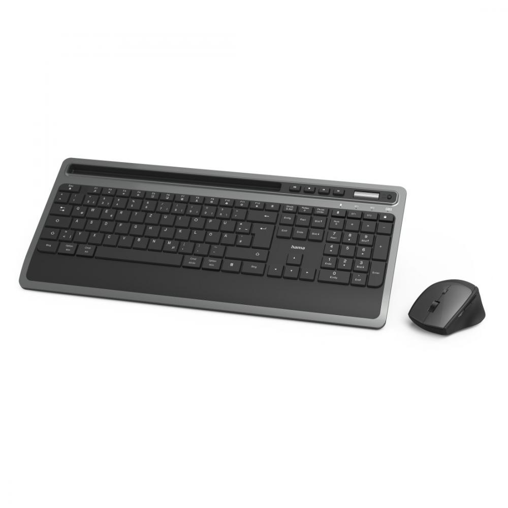 HAMA KMW-600 Plus, Wireless keyboard/mouse with smartphone slot set