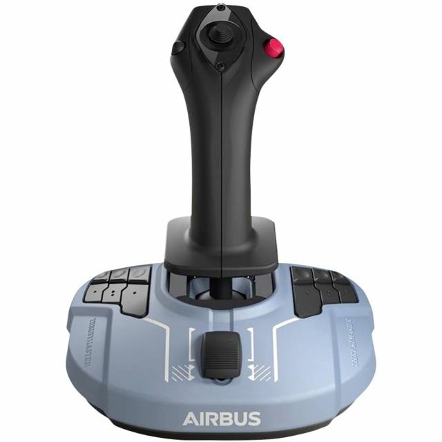 Жичен джойстик Thrustmaster TCA Officer Pack Airbus Edition, авиосимулатор за PC, Черен/Син 