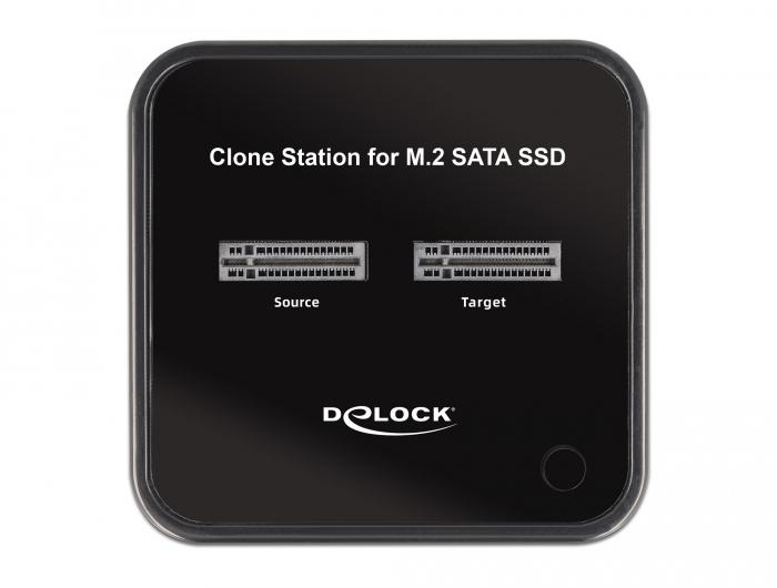 Докинг станция Delock M.2, 2 x M.2 SATA SSD, Клониране