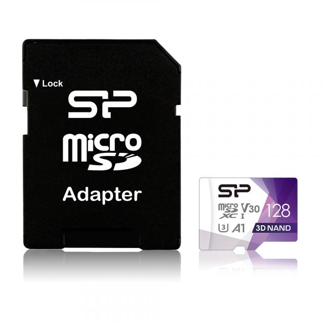 Memory card Silicon Power Superior Pro, 128GB, microSDXC, Class 10, SD Adapter 