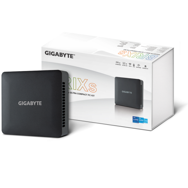 Desktop PC Gigabyte Gigabyte Brix BRi5H, Intel Core i5-1335U, 2 x SO-DIMM DDR4 slot, M.2 2280 slot 