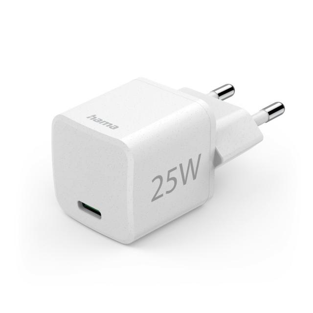 Бързо мини зарядно HAMA "Eco", USB-C, 25 W, 187278 