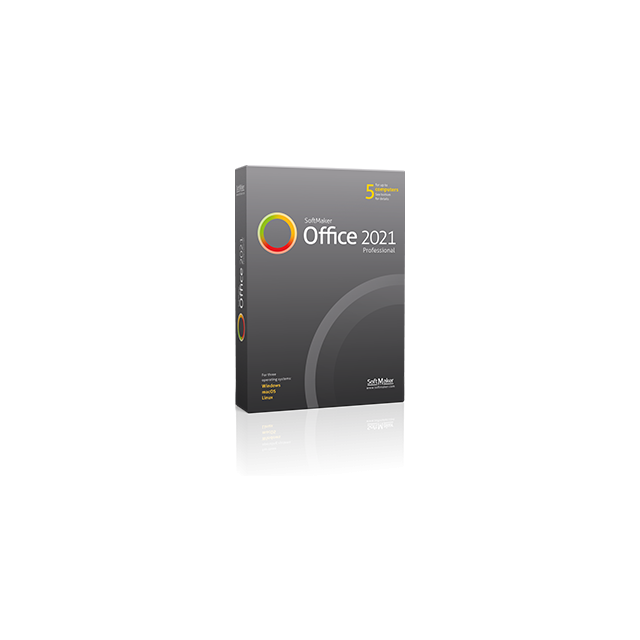 Софтуерен офис пакет SoftMaker Office Proffesional 2021 for Windows- електронен лиценз за 15 бр. потребителя