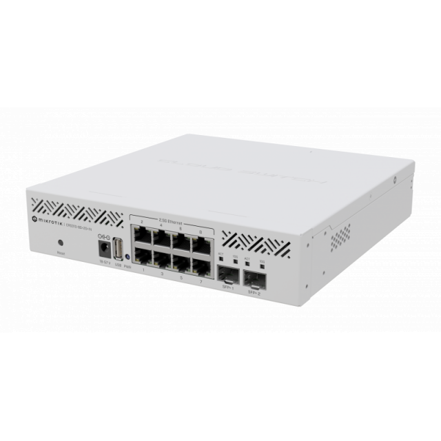 Switch 8 port Mikrotik CRS310-8G-2S-IN, 8 x Gigabit Ethernet ports, 2 x SFP 