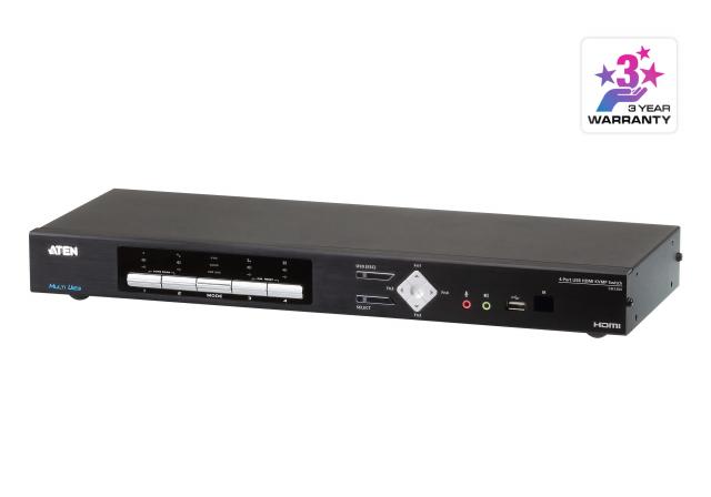 ATEN CM1284, 4-Port USB 4K HDMI Multi-View KVMP Switch 