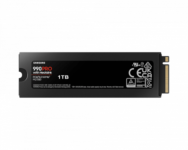 SSD SAMSUNG 990 PRO с Heatsink, 1TB, M.2 Type 2280, MZ-V9P1T0CW 