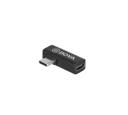 Адаптер BOYA USB-C женско към мъжко, Ъглов, Черен 