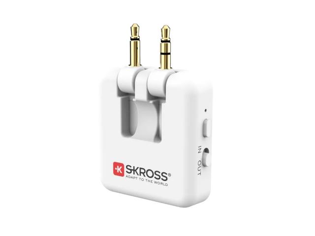 Аудио адаптер Skross, 3.5 mm жак към Bluetooth, Бял 