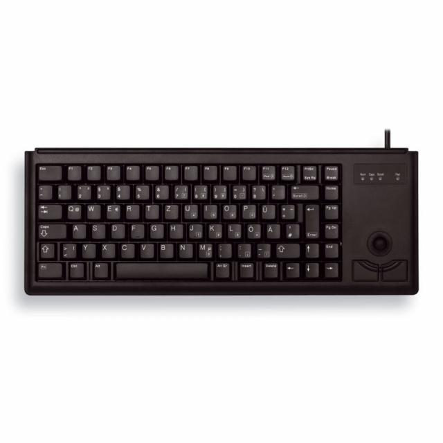 Compact wired keyboard CHERRY G84-4400 with Trackball, Black