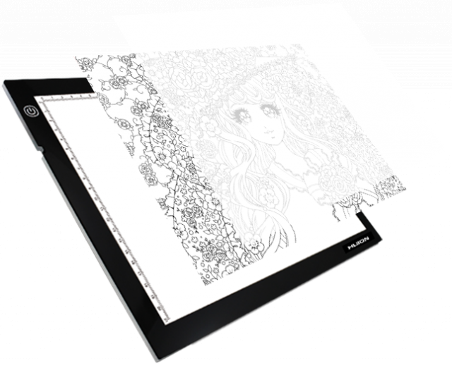 LED светеща подложка за рисуване HUION LED light pad L4S, USB, Черен 