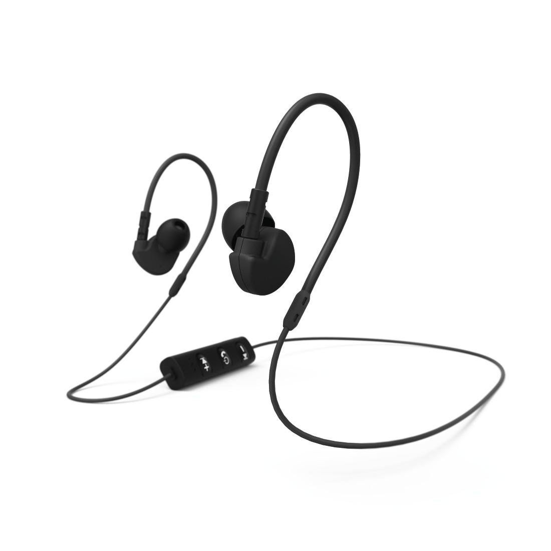 Спортни слушалки HAMA Run BT 177094, In-Ear, Bluetooth, Микрофон, Черен
