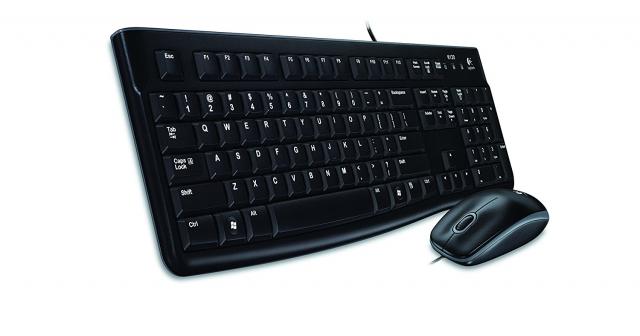 Kомплект клавиатура с мишка Logitech MK120, Черна 