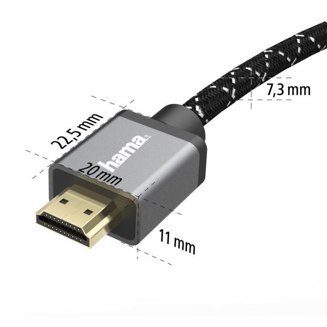 Hama Ultra High Speed HDMI™ Cable, Plug - Plug, 8K, Metal, Ethernet, 3.0 m 