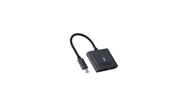 Четец за карти Rapoo UCR-3001, USB-C, Черен 