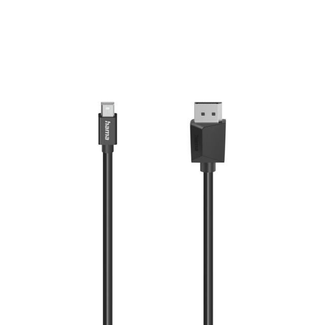 HAMA Video Cable, Mini-DP Plug - DisplayPort Plug, Ultra-HD 4K, 1.5m 
