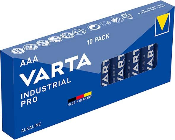  Alkaline Battery LR03 1,5V AAA  10pk  INDUSTRIAL  PRO4003 VARTA 
