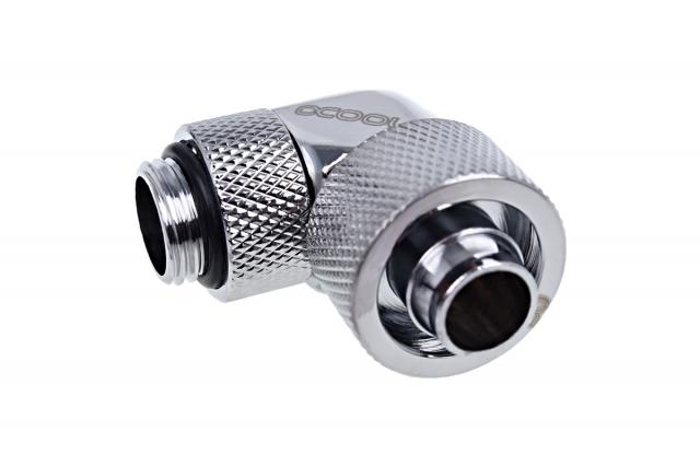 Alphacool Eiszapfen 16/10mm compression fitting 90° rotatable G1/4 - chrome 