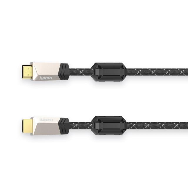 Hama Premium HDMI™ cable with Ethernet, plug - plug, ferrite, metal, 1.5 m 